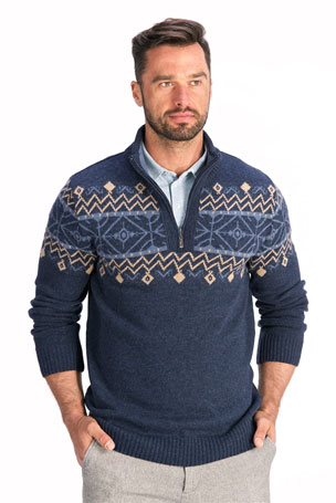 swetry wzór norweski