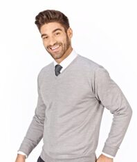 Sweter z dekoltem w serek